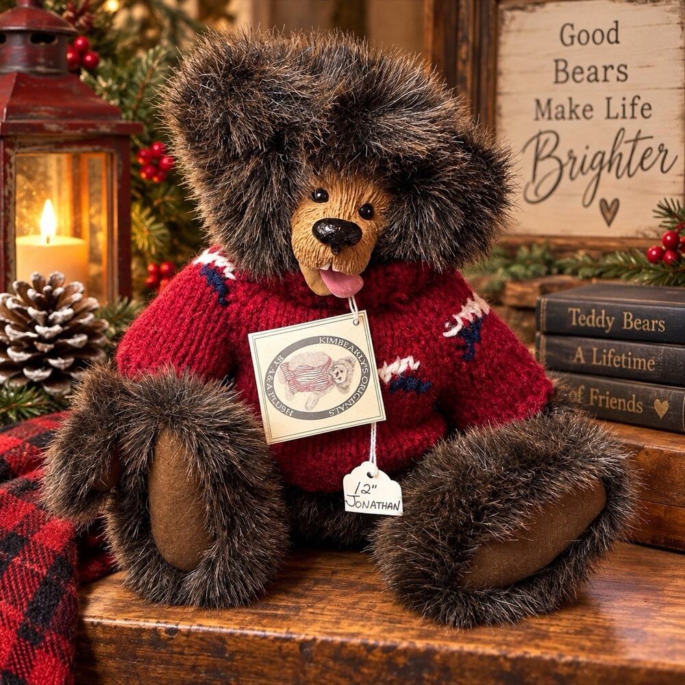 Kimbearly’s Originals Jonathan #19012 12” Jointed Bear A&A Plush w/ Tags